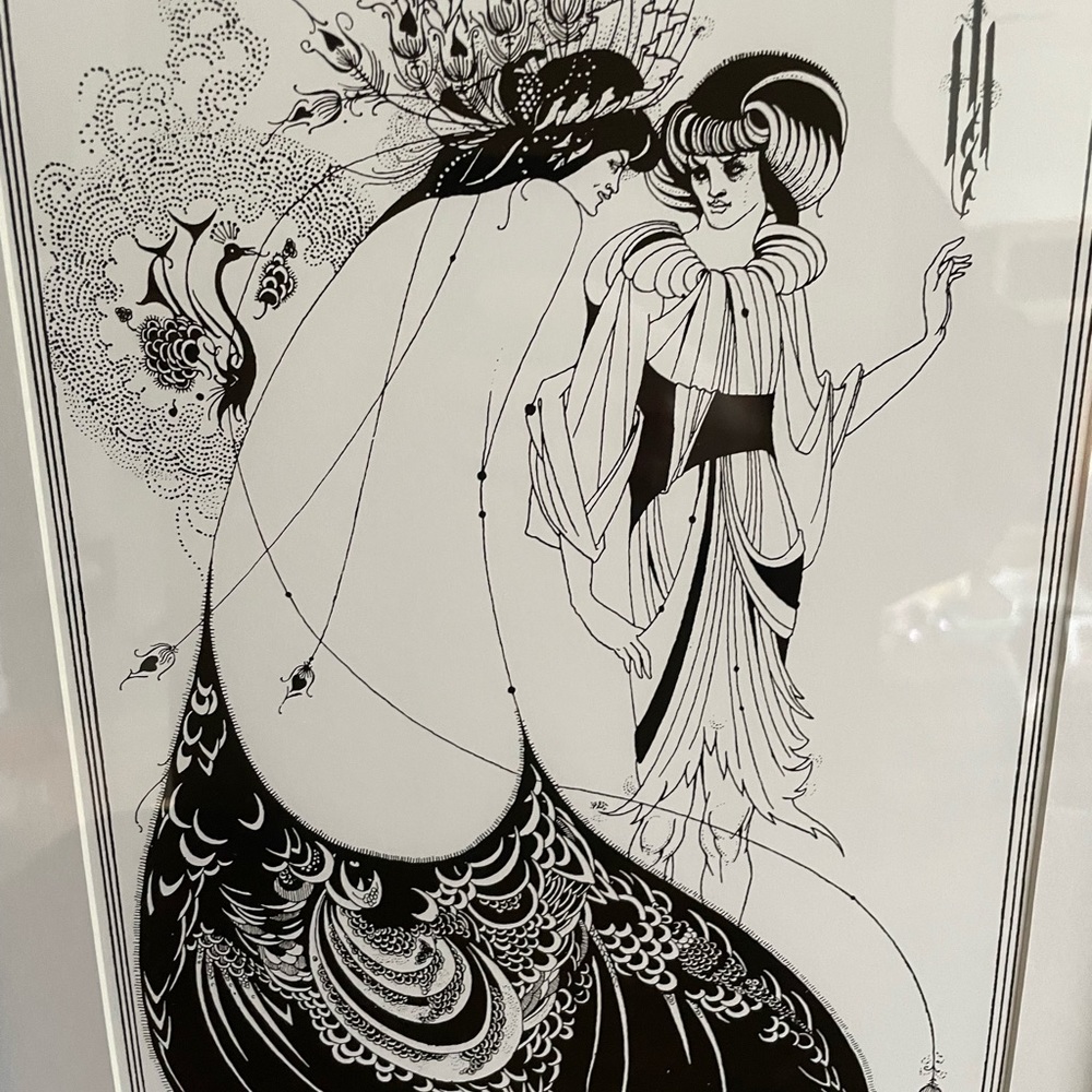 Oscar Wilde Framed Print Salome Peacock Skirt 15x12 Aubrey Beardsley Art Nouveau - Picture 3 of 3